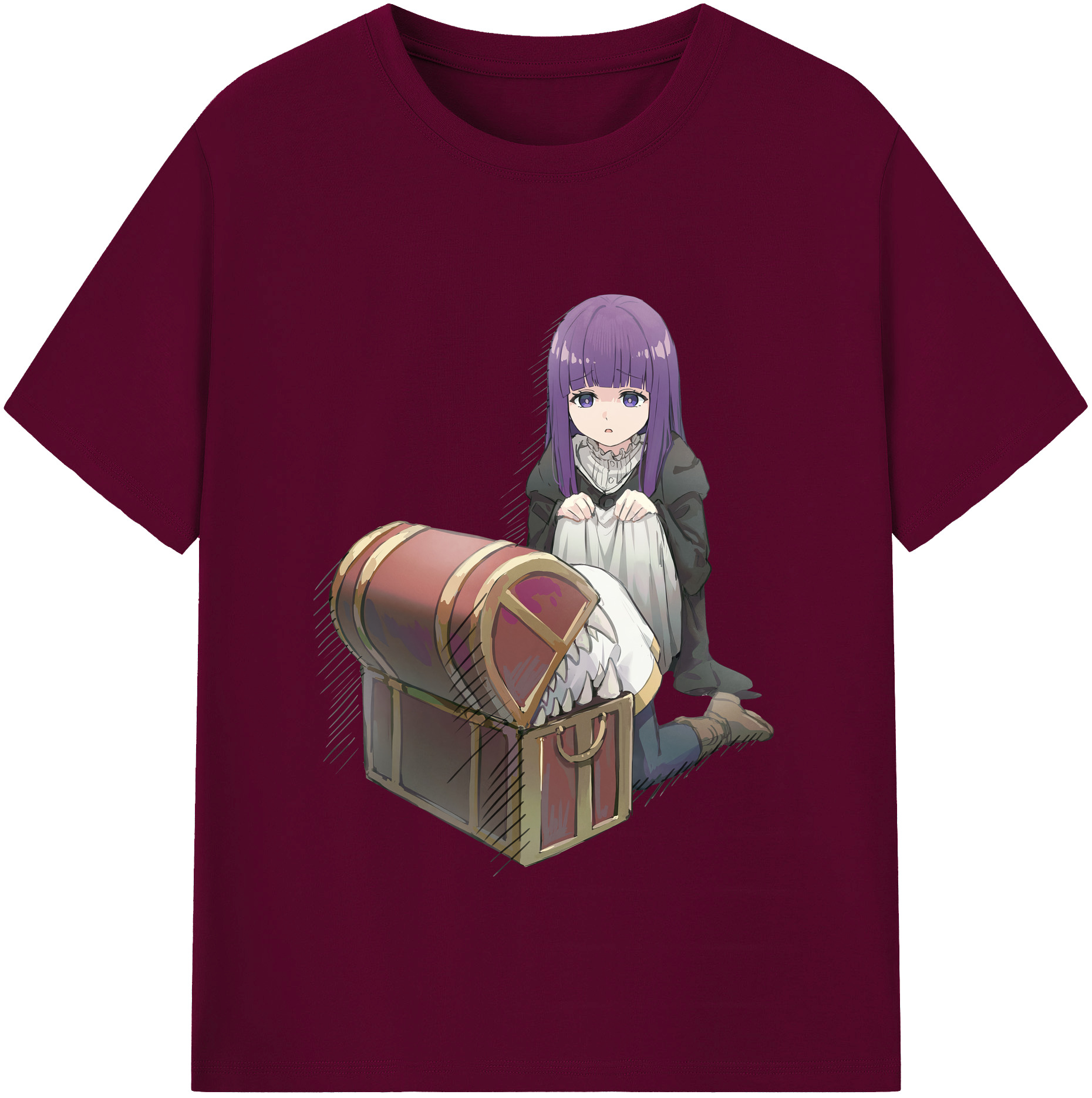 （画像用） 葬送のフリーレン Frieren レディースカジュアルプリントTシャツ（綿100％）